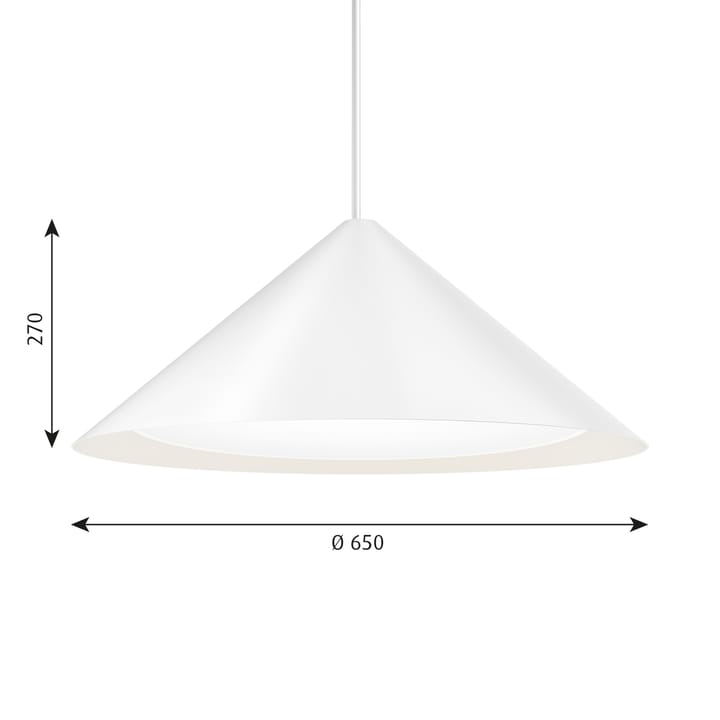 Lámpara colgante Keglen Ø65 cm, Blanco Louis Poulsen