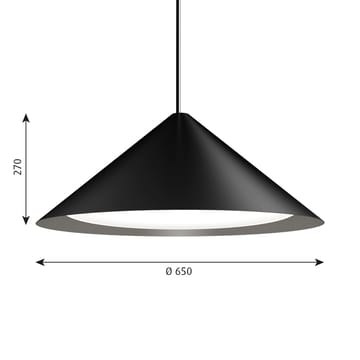 Lámpara colgante Keglen Ø65 cm - Negro - Louis Poulsen