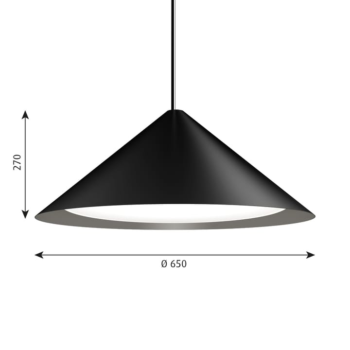 Lámpara colgante Keglen Ø65 cm, Negro Louis Poulsen