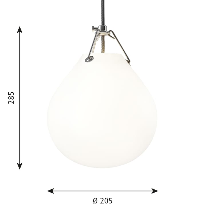 Lámpara colgante Moser Ø20,5 cm, Blanco mate Louis Poulsen