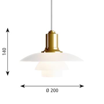 Lámpara colgante PH 2/1 - Cromo metalizado - Louis Poulsen