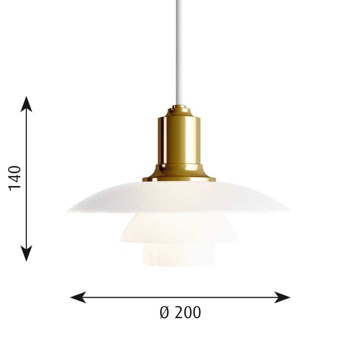 Lámpara colgante PH 2/1, Cromo metalizado Louis Poulsen