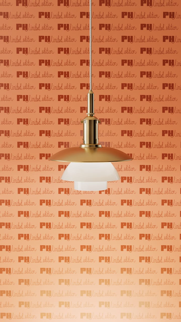 Lámpara colgante PH 3/3 Limited Edition, Latón-vidrio opal Louis Poulsen