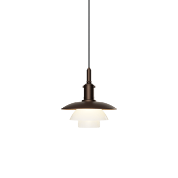 Lámpara colgante PH 3/3 Luna - Aged brass-vidrio opalino - Louis Poulsen