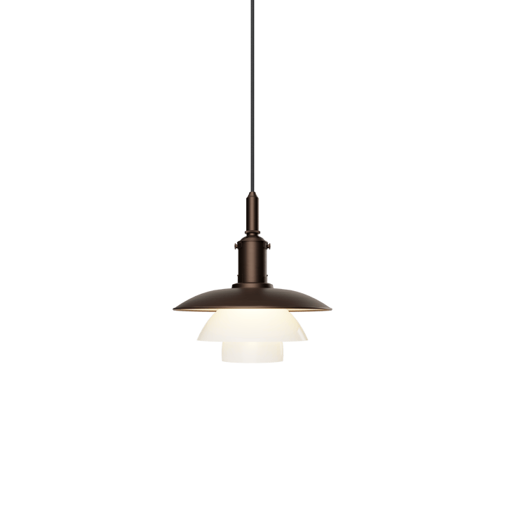 Lámpara colgante PH 3/3 Luna, Aged brass-vidrio opalino Louis Poulsen