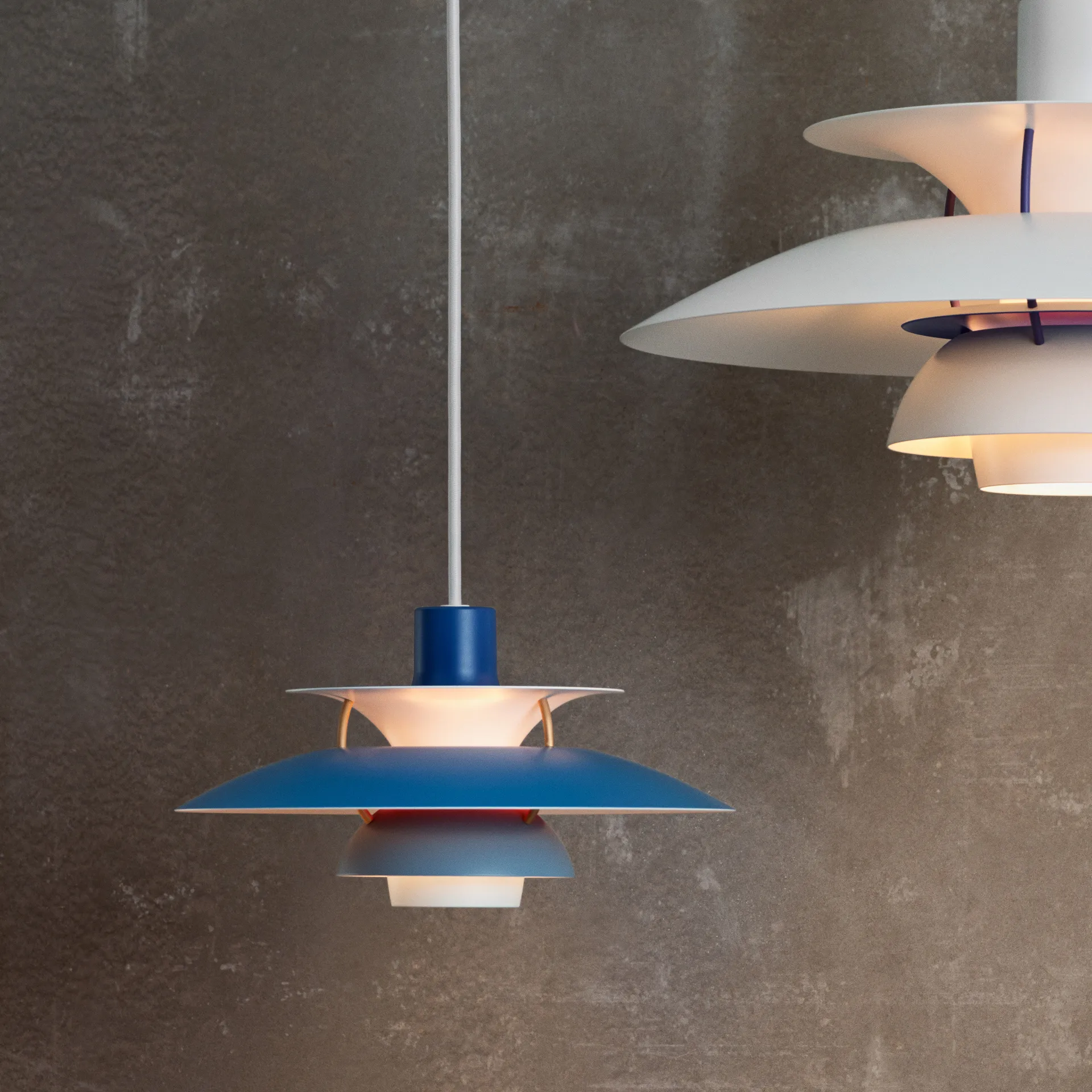 Lámpara colgante PH 5, Ø300, Azul Louis Poulsen