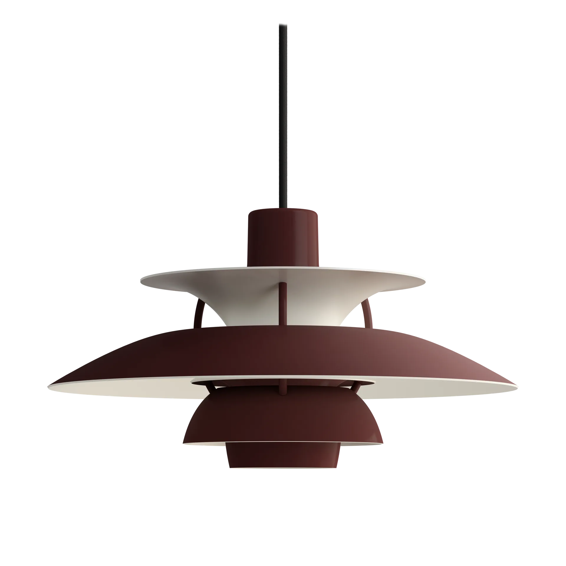 Lámpara colgante PH 5, Ø300, Monochrom burgundy Louis Poulsen