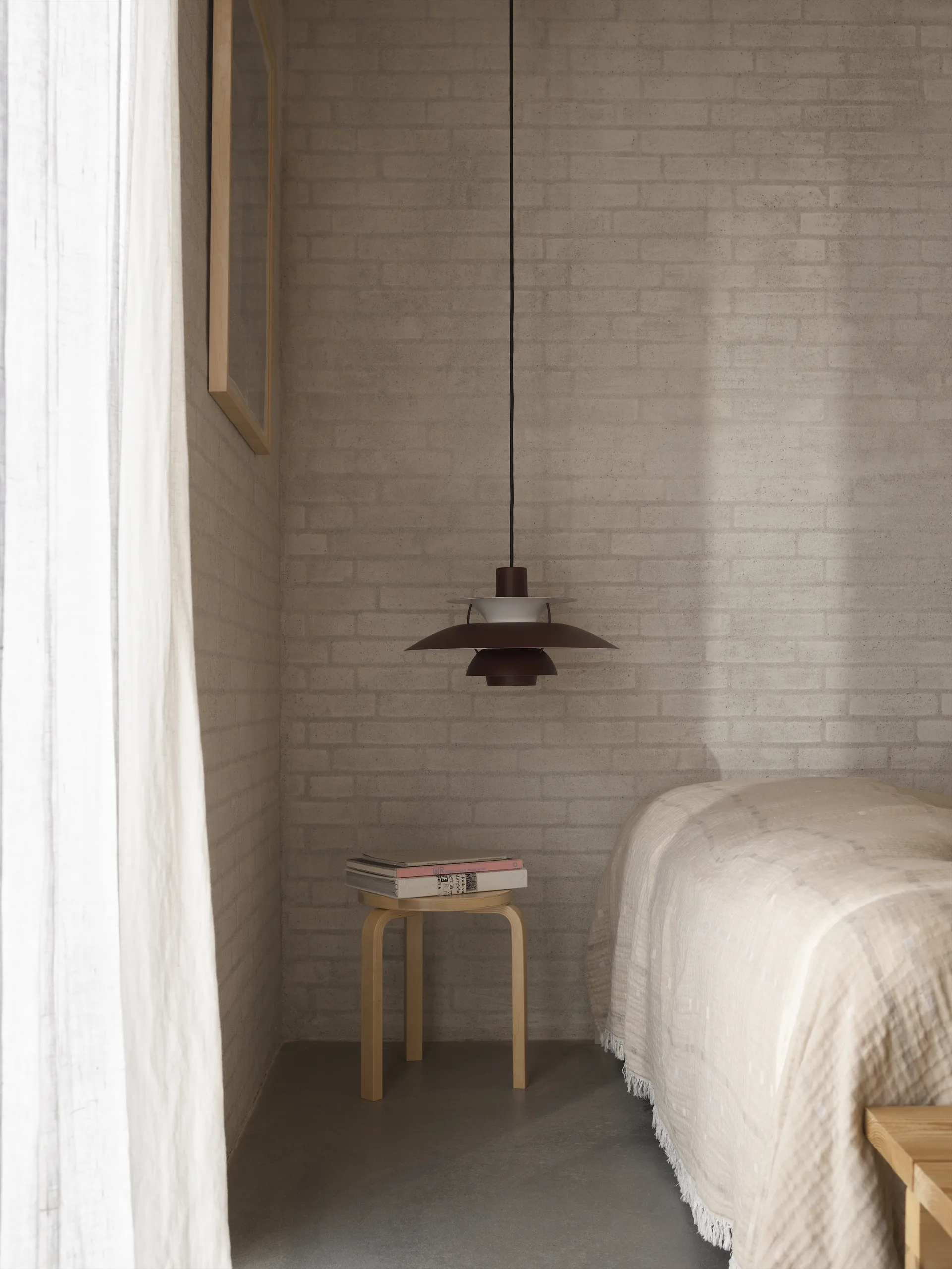 Lámpara colgante PH 5, Ø300, Monochrom burgundy Louis Poulsen