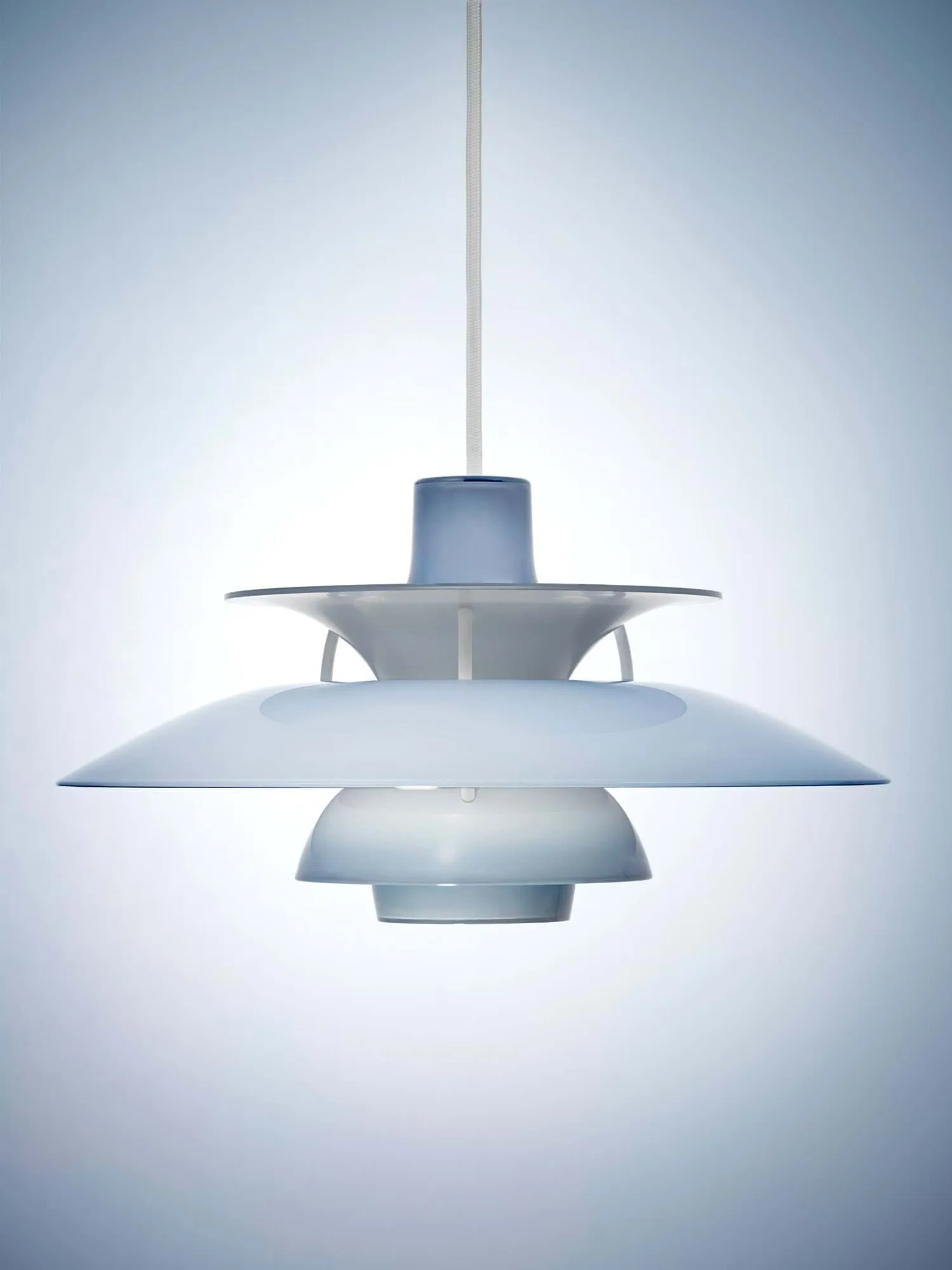 Lámpara colgante PH 5, Ø320, Opal pale blue Louis Poulsen