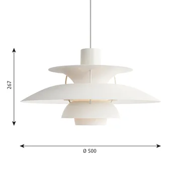 Lámpara colgante PH 5 - Ø500, Blanco - Louis Poulsen
