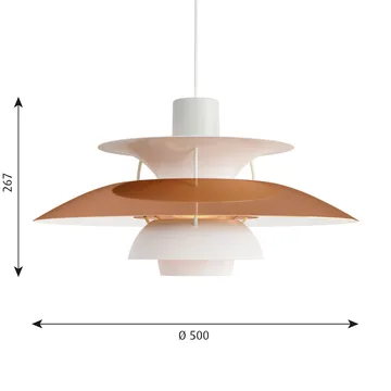 Lámpara colgante PH 5 - Ø500, Cobre - Louis Poulsen