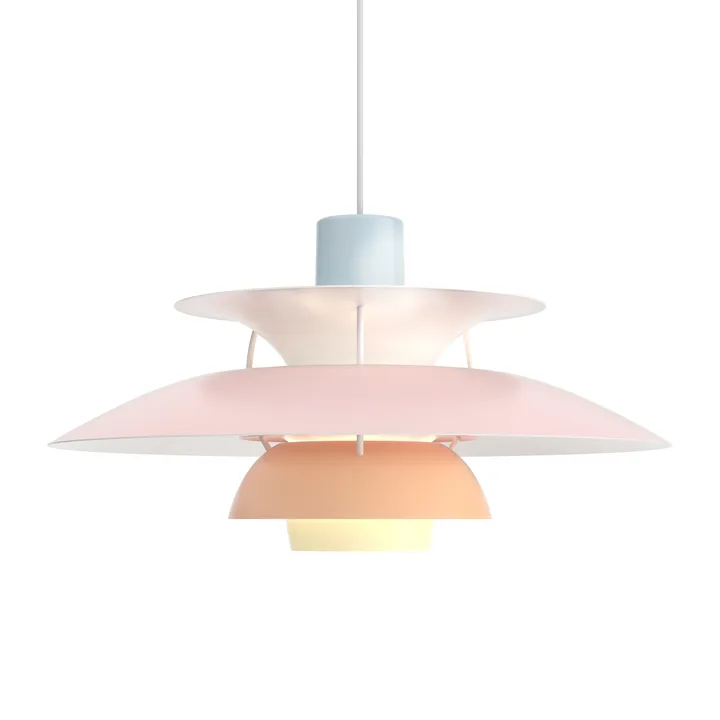 Lámpara colgante PH 5 - Ø500, Pastel-azul-rosa-melocotón - Louis Poulsen