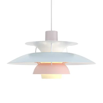 Lámpara colgante PH 5 - Ø500, Pastel-gris ostra-azul-rosa - Louis Poulsen