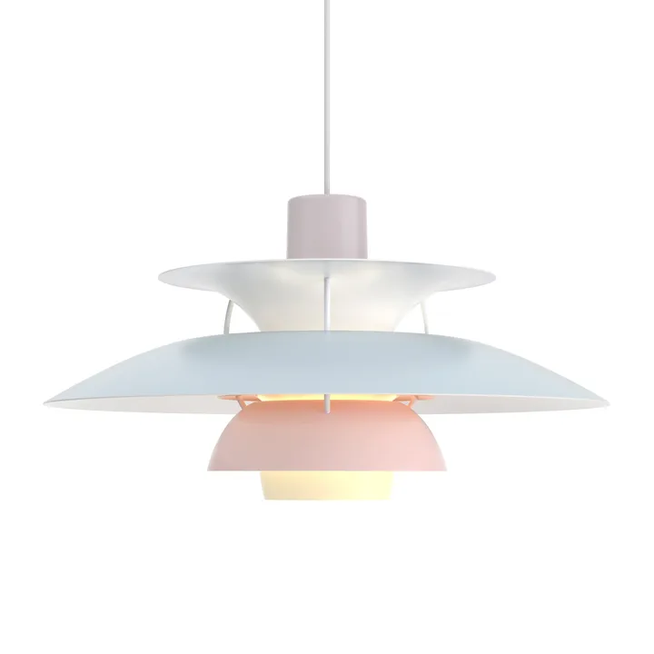 Lámpara colgante PH 5 - Ø500, Pastel-gris ostra-azul-rosa - Louis Poulsen