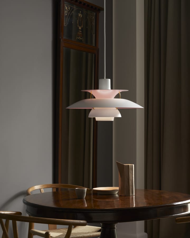 Lámpara colgante PH 5 Anniversary edition, Matte white-pale rose Louis Poulsen