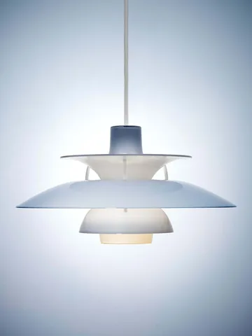 Lámpara colgante PH 5 de Ø32 cm - Opal pale blue - Louis Poulsen