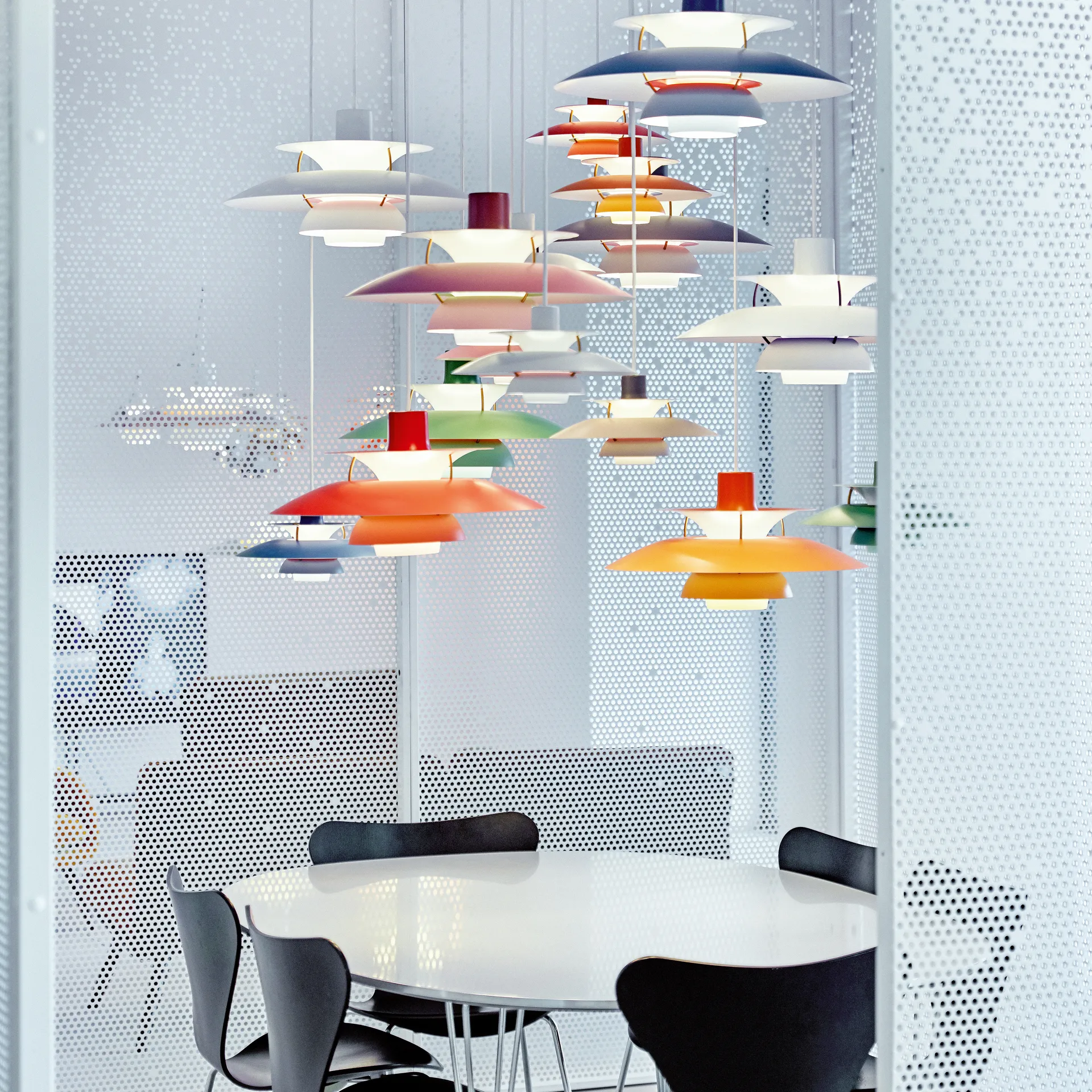 Lámpara colgante PH 5 MINI, Rojo Louis Poulsen