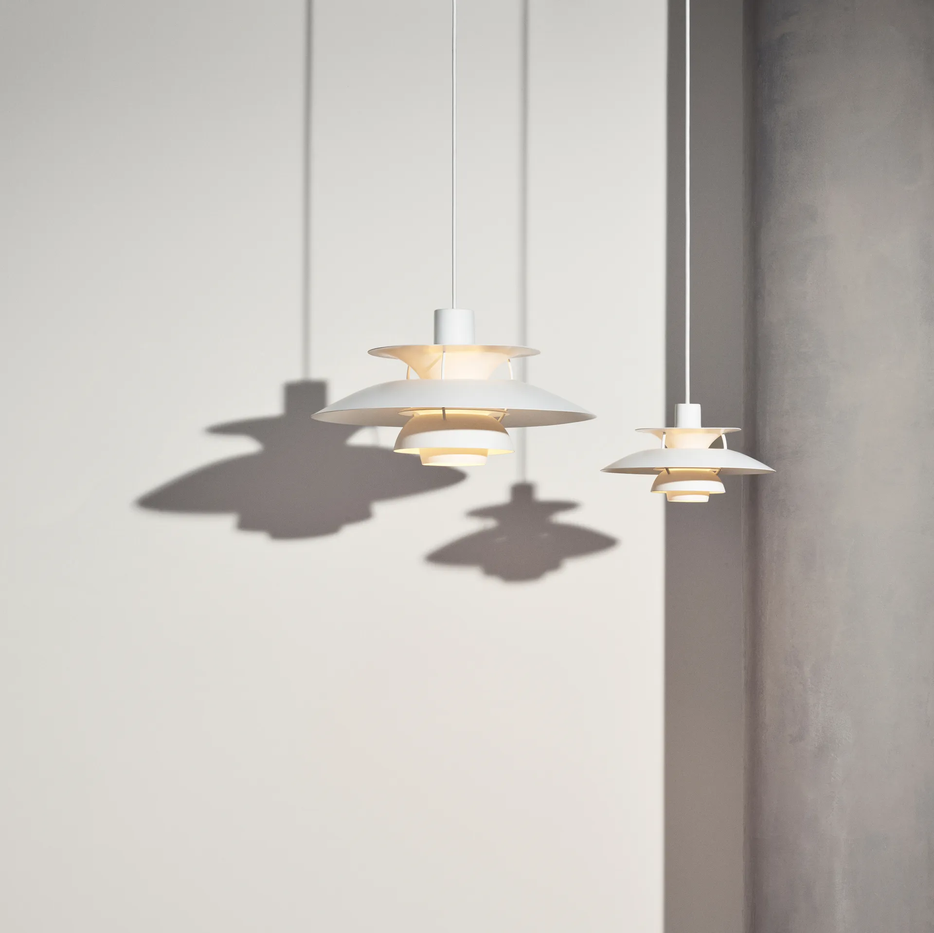 Lámpara colgante PH 5 monocromo, Blanco Louis Poulsen