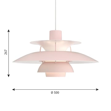 Lámpara colgante PH 5 monocromo - Rosa claro - Louis Poulsen