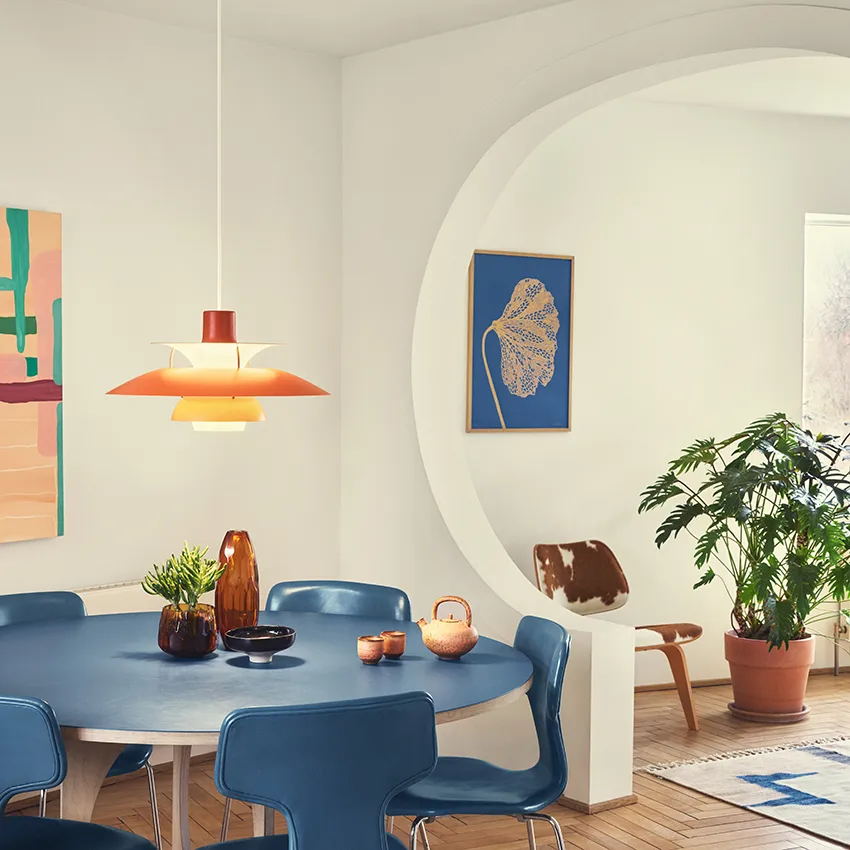 Lámpara colgante PH 5, Naranja Louis Poulsen