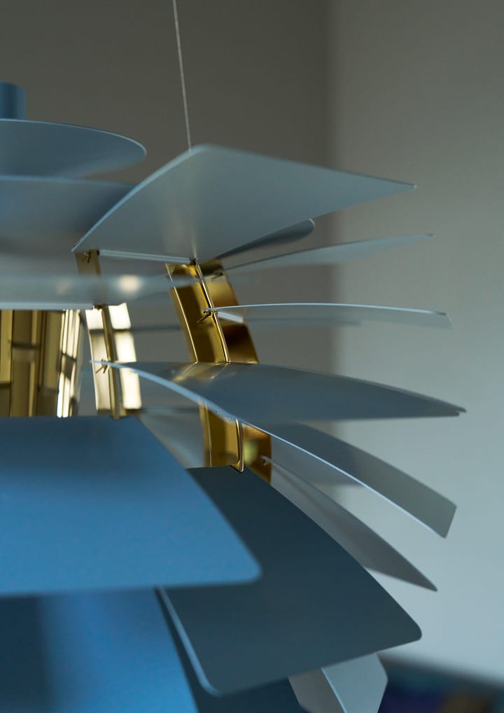 Lámpara colgante PH Artichoke Ø48 cm, Dusty blue-brass metallised Louis Poulsen