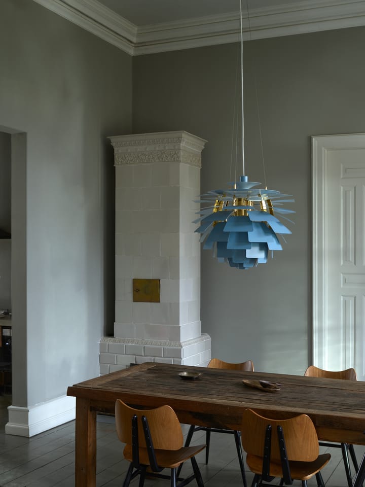 Lámpara colgante PH Artichoke Ø48 cm, Dusty blue-brass metallised Louis Poulsen