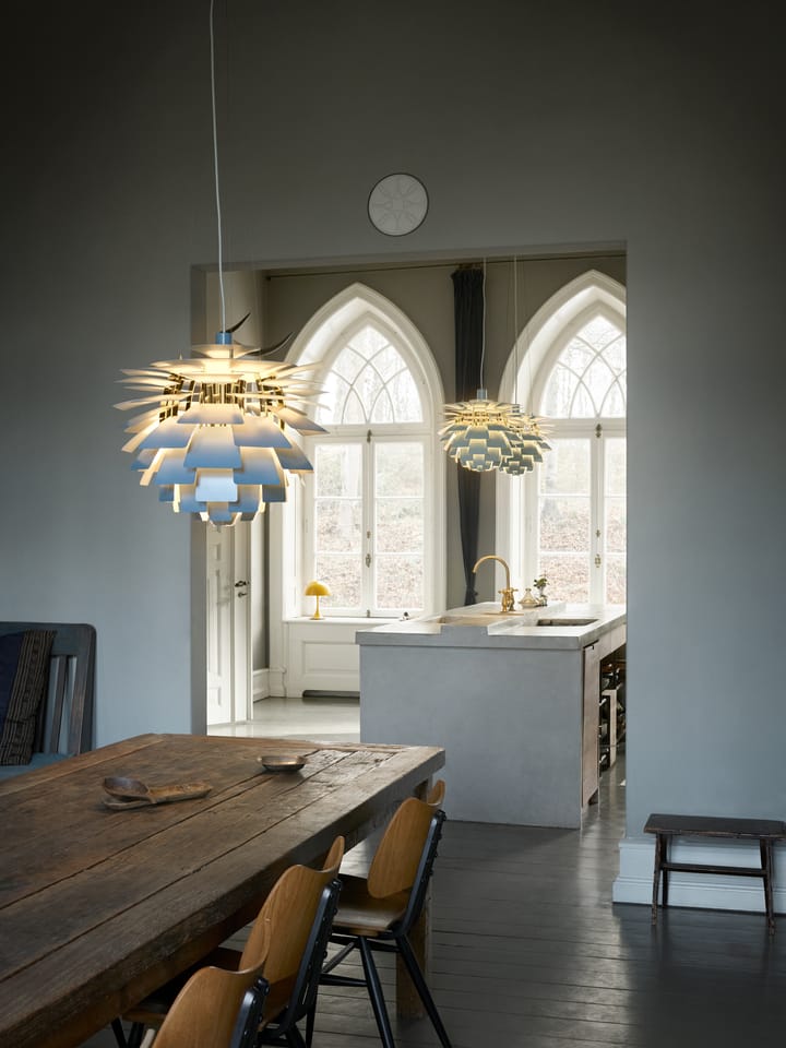 Lámpara colgante PH Artichoke Ø48 cm, Dusty blue-brass metallised Louis Poulsen