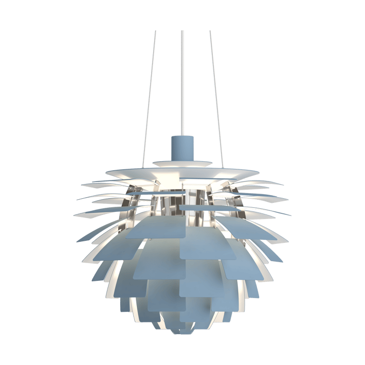 Lámpara colgante PH Artichoke Ø48 cm, Dusty blue-high lustre chrome plated Louis Poulsen