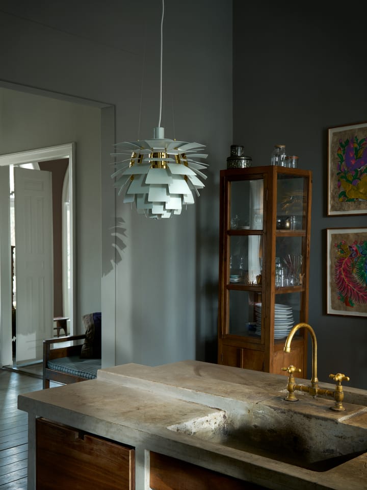 Lámpara colgante PH Artichoke Ø48 cm, Dusty green-brass metallised Louis Poulsen