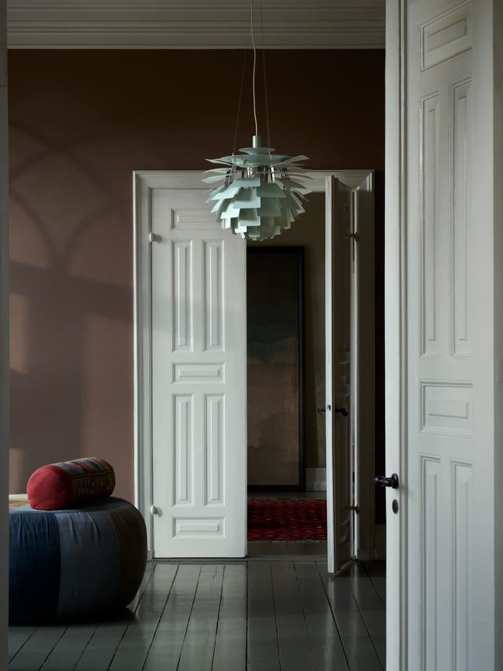 Lámpara colgante PH Artichoke Ø48 cm, Dusty green-high lustre chrome plated Louis Poulsen