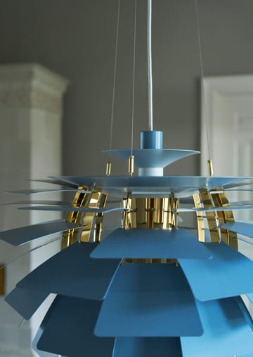 Lámpara colgante PH Artichoke Ø60 cm - Dusty blue-brass metallised - Louis Poulsen