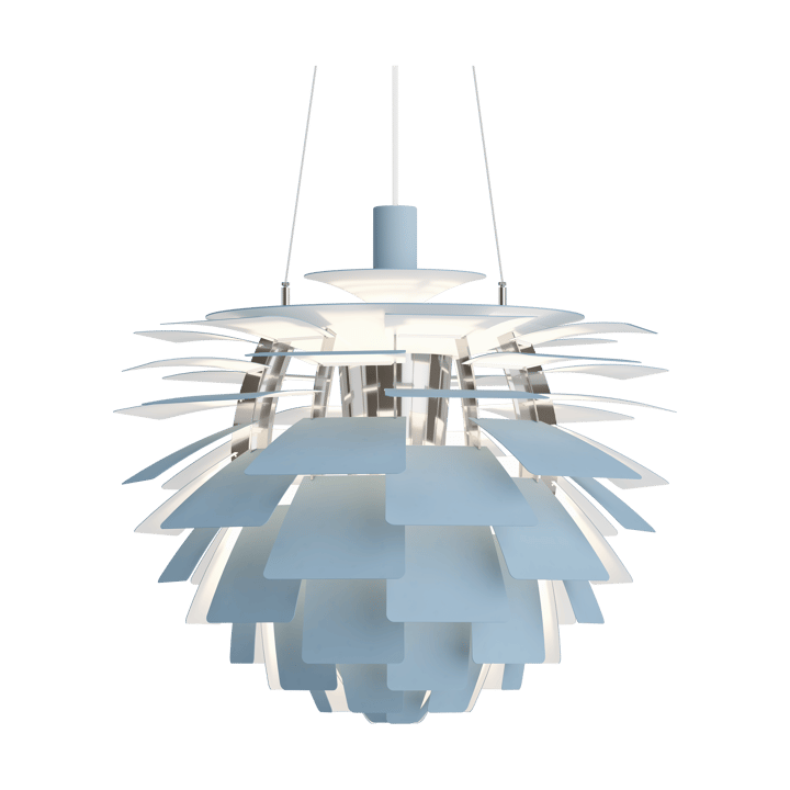 Lámpara colgante PH Artichoke Ø60 cm, Dusty blue-high lustre chrome plated Louis Poulsen