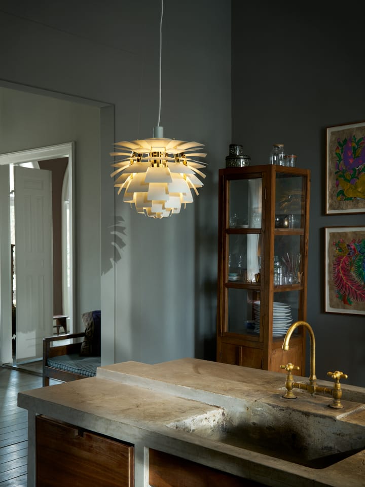 Lámpara colgante PH Artichoke Ø60 cm, Dusty green-brass metallised Louis Poulsen