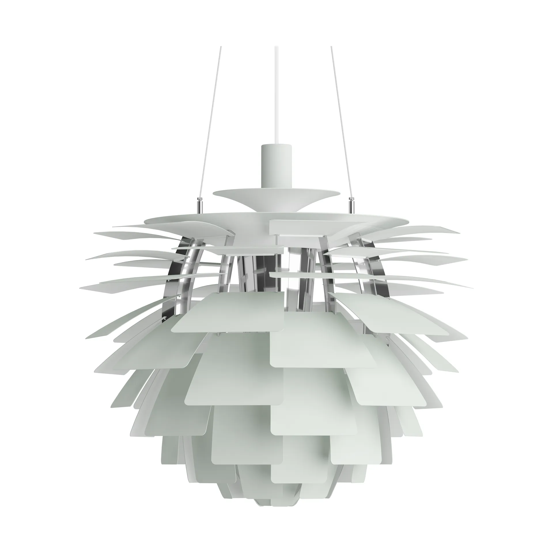 Lámpara colgante PH Artichoke Ø60 cm, Dusty green-high lustre chrome plated Louis Poulsen