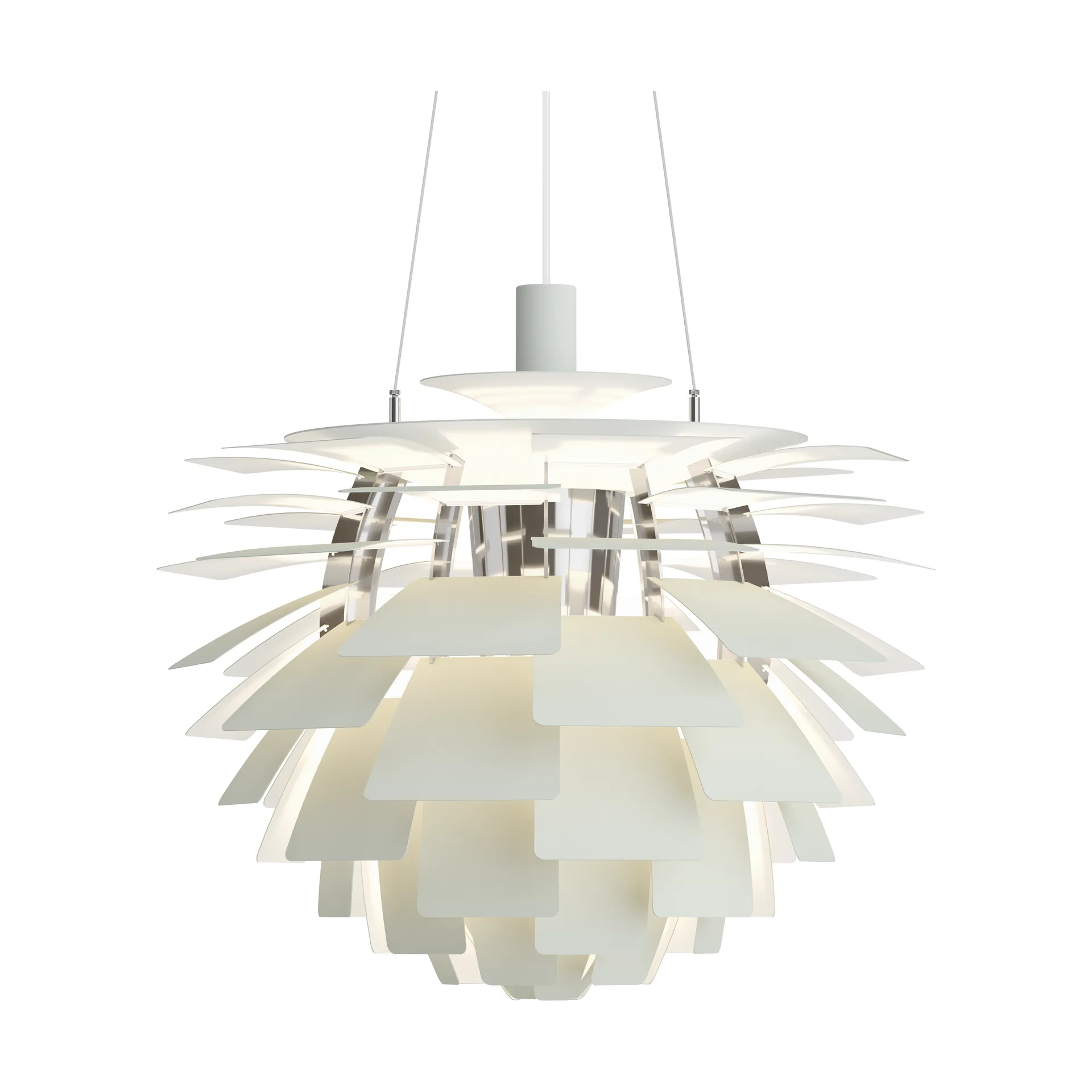 Lámpara colgante PH Artichoke Ø60 cm, Dusty green-high lustre chrome plated Louis Poulsen