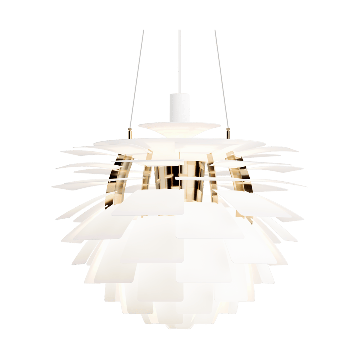 Lámpara colgante PH Artichoke Ø60 cm, Soft white-brass metallised Louis Poulsen