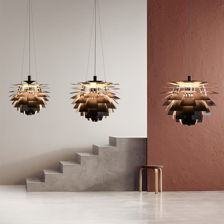 Lámpara colgante PH Artichoke LED, Acero pulido, Ø48 cm Louis Poulsen
