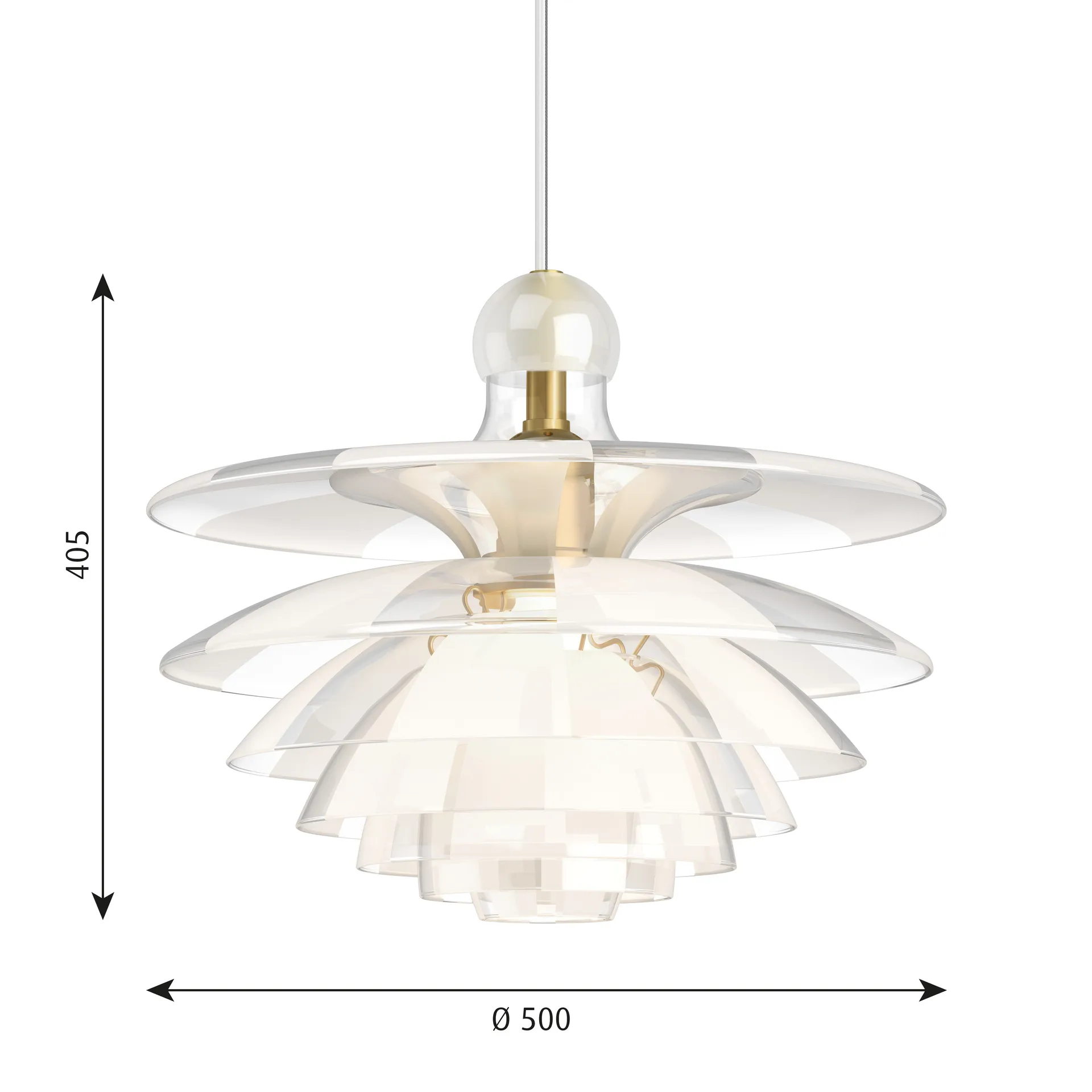 Lámpara colgante PH Septima Ø50 cm, Glas Louis Poulsen