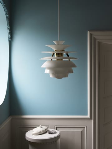 Lámpara colgante PH Snowball - Dusty blue-brass - Louis Poulsen