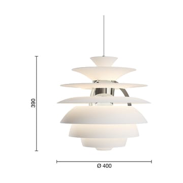 Lámpara colgante PH Snowball - Soft white-brass - Louis Poulsen