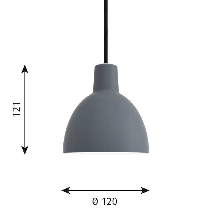 Lámpara colgante Toldbod 120, Azul-gris Louis Poulsen