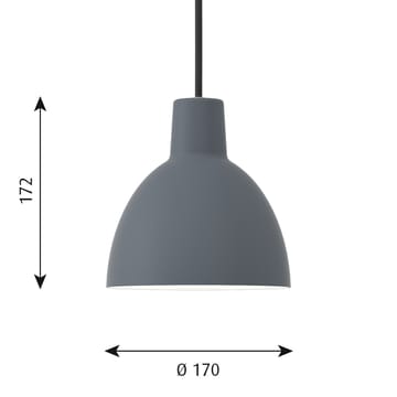 Lámpara colgante Toldbod 170 - Azul-gris - Louis Poulsen