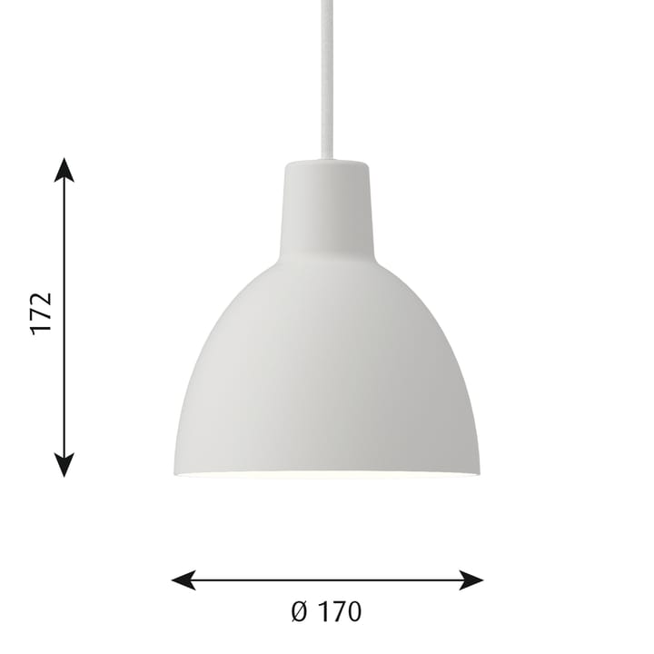 Lámpara colgante Toldbod 170, Blanco Louis Poulsen