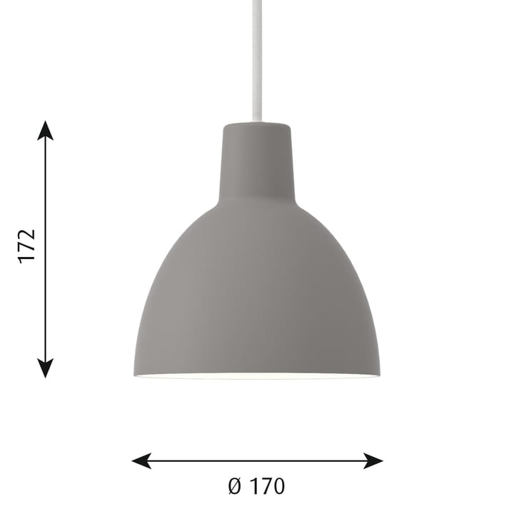 Lámpara colgante Toldbod 170, Gris claro Louis Poulsen
