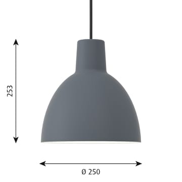 Lámpara colgante Toldbod 250 - Azul-gris - Louis Poulsen