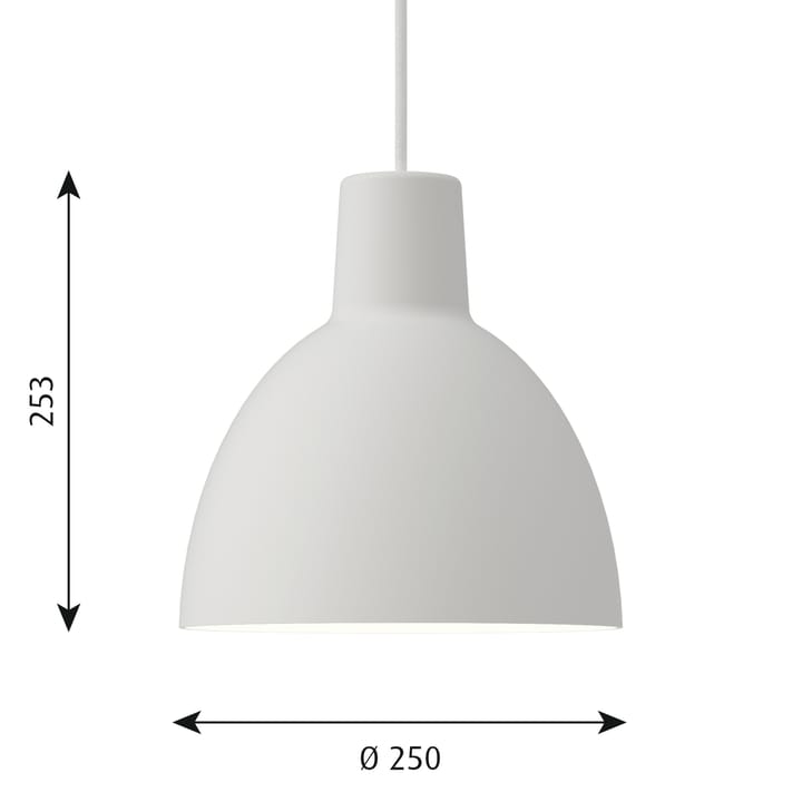 Lámpara colgante Toldbod 250, Blanco Louis Poulsen