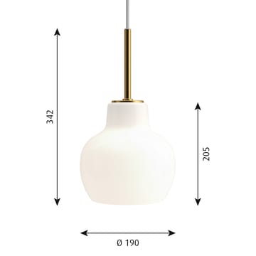 Lámpara colgante VL Ring Crown 1 - Latón-vidrio opal - Louis Poulsen