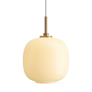 Lámpara colgante VL45 Radiohus Ø17,5 cm - Brass-pale yellow glass - Louis Poulsen