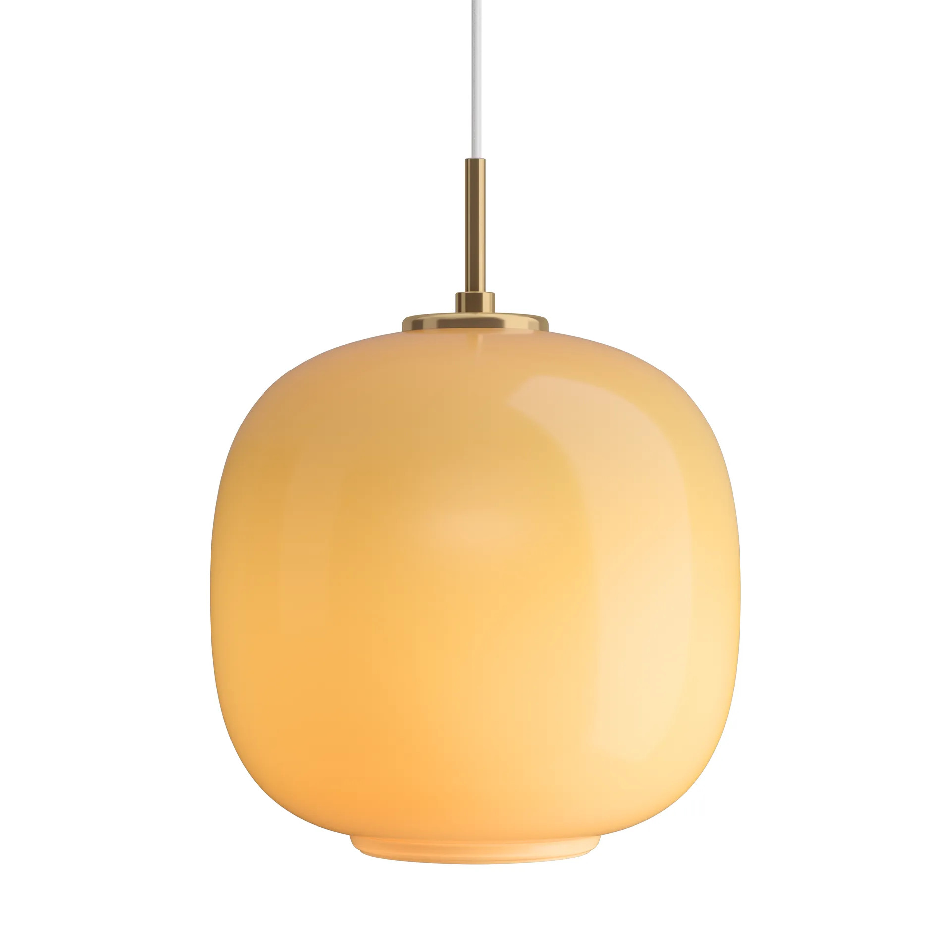 Lámpara colgante VL45 Radiohus Ø25 cm, Brass-amber glass Louis Poulsen