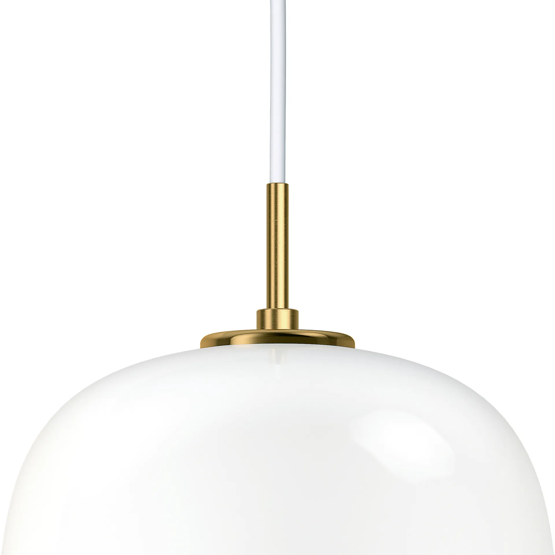 Lámpara colgante VL45 Radiohus Ø25 cm, Brass-white opal glass Louis Poulsen